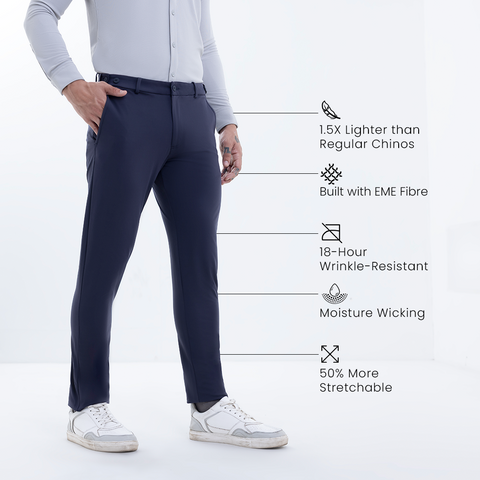 Charcoal Grey Tech Chinos