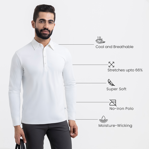 White Work Shirt Polo
