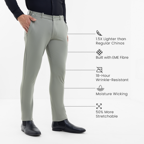 Shadow Green Tech Chinos