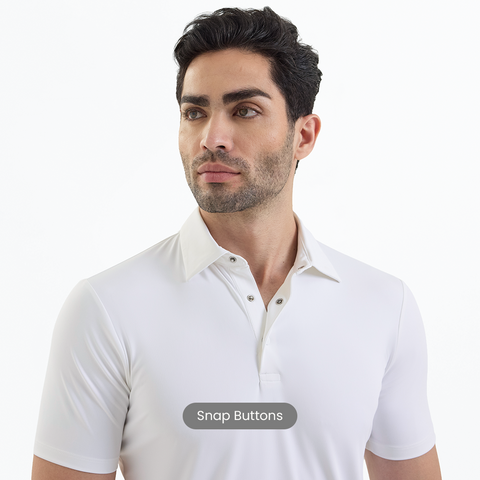 Solid White Smart Stretch Polo