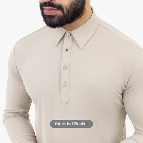 Beige Work Shirt Polo