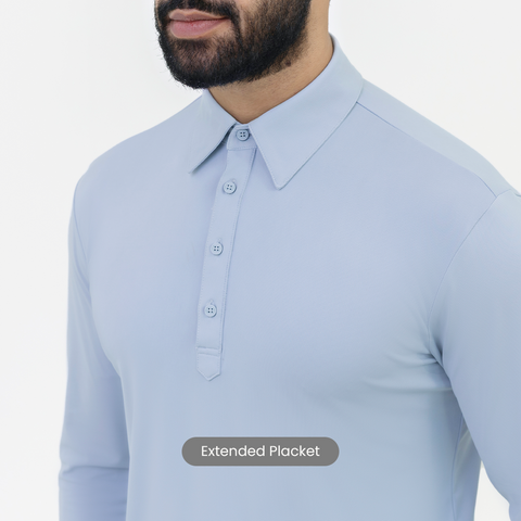 Ice Blue Work Shirt Polo