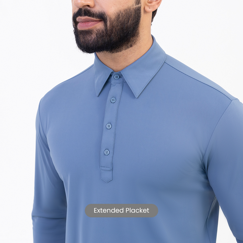 Metal Blue Work Shirt Polo