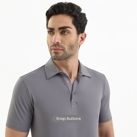 Grey Smart Stretch Polo