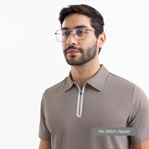 Charcoal ZipTech Work-Polo