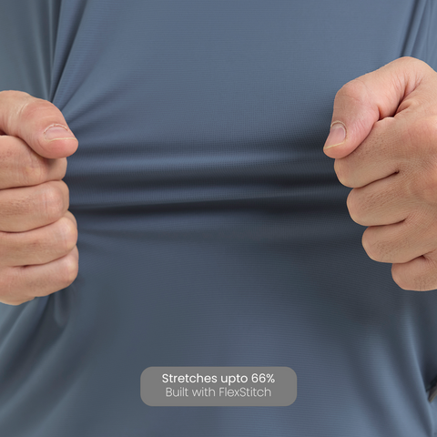 Metal Blue Smart Stretch Polo