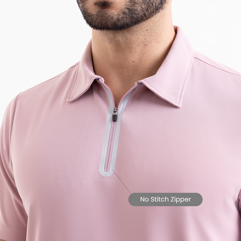 Mauve ZipTech Work-Polo