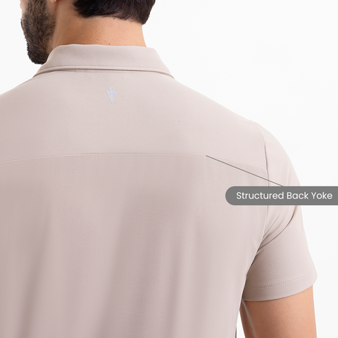 Beige ZipTech Work-Polo