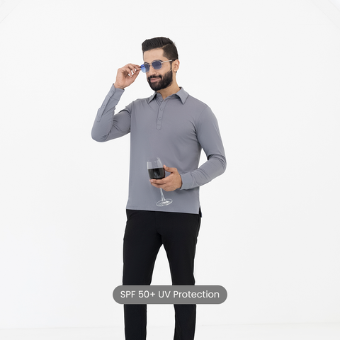 Grey Work Shirt Polo