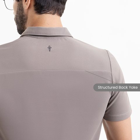 Charcoal ZipTech Work-Polo