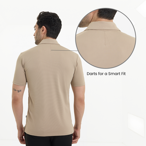 Beige Smart Stretch Polo