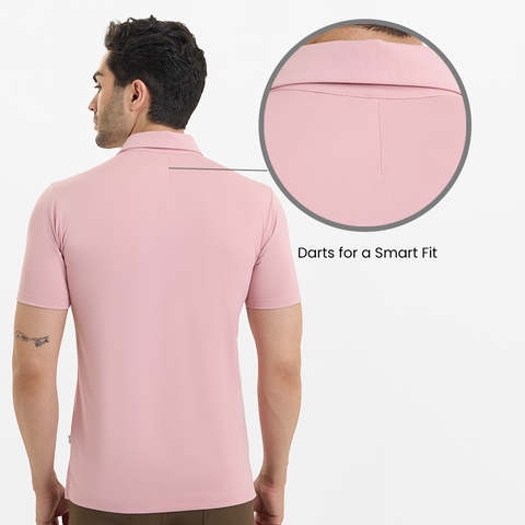 Mauve Smart Stretch Polo
