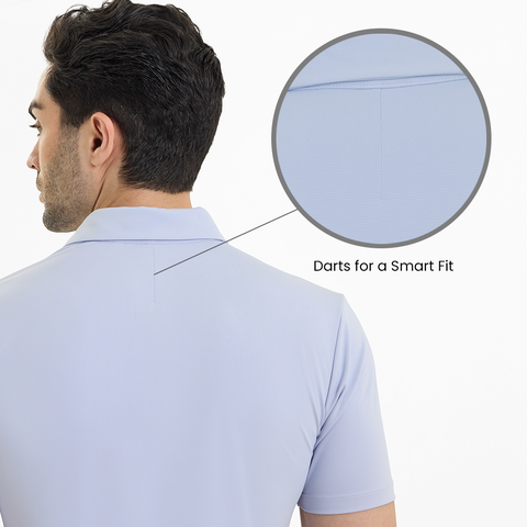 Ice Blue Smart Stretch Polo