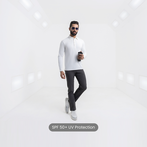White Work Shirt Polo