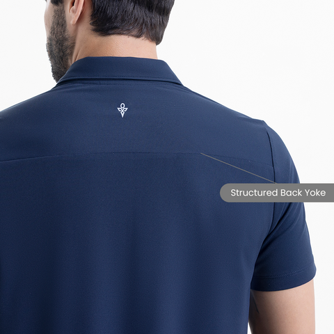 Navy ZipTech Work-Polo