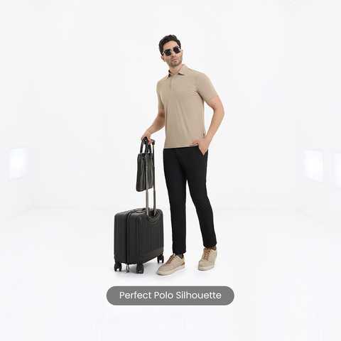 Beige Smart Stretch Polo