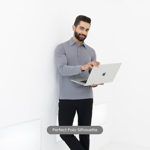 Grey Work Shirt Polo