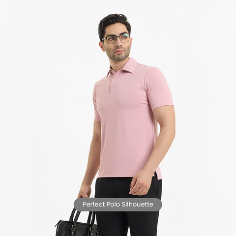 Mauve Smart Stretch Polo