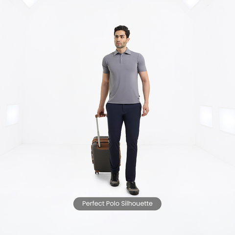 Grey Smart Stretch Polo