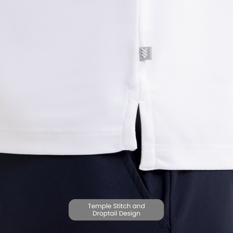 White ZipTech Work-Polo