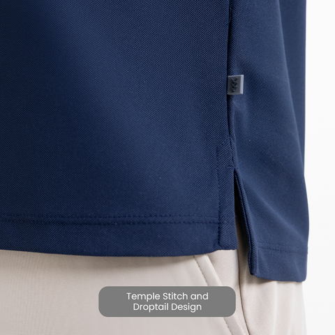 Navy ZipTech Work-Polo