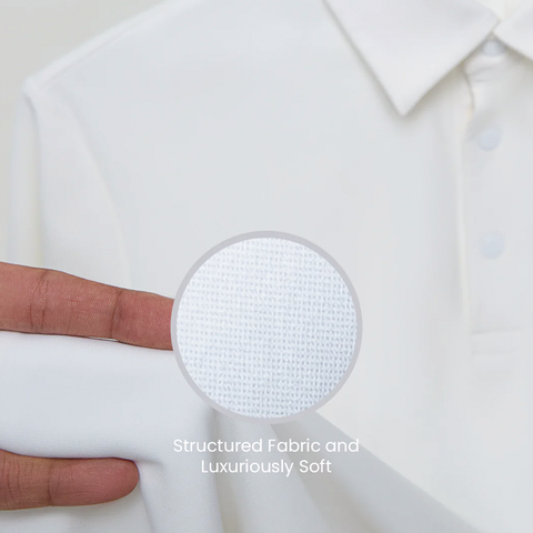 Solid White Smart Stretch Polo