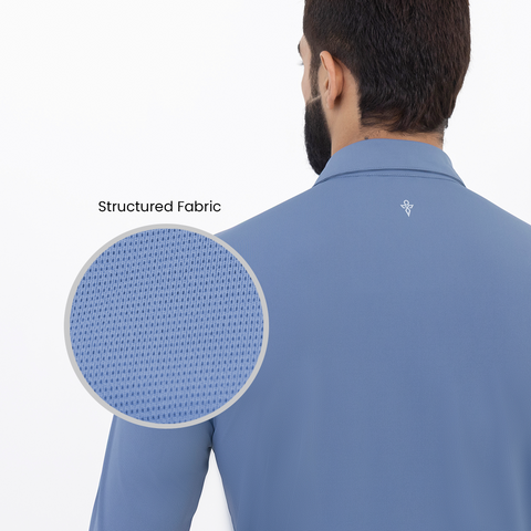 Metal Blue Work Shirt Polo