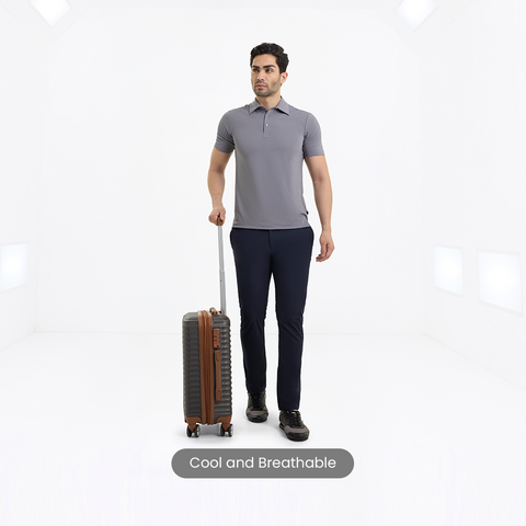 Grey Smart Stretch Polo