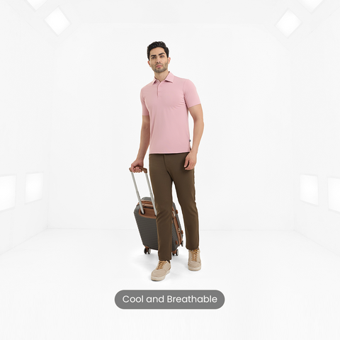 Mauve Smart Stretch Polo