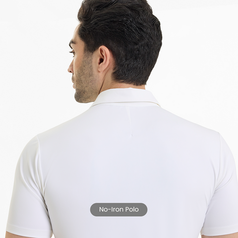 Solid White Smart Stretch Polo