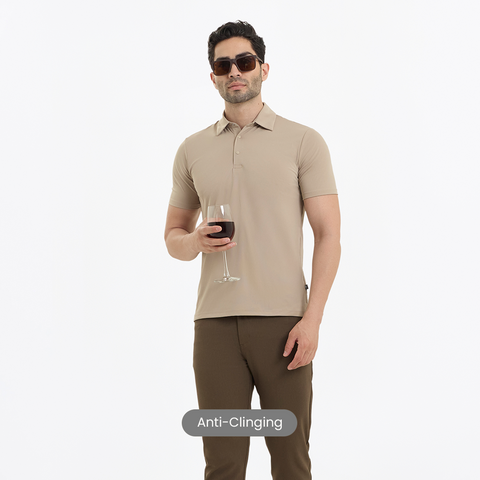 Beige Smart Stretch Polo