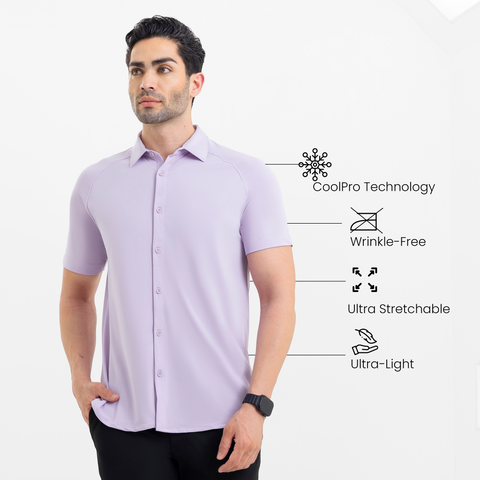 Pastel Lilac Raglan-Short Sleeves CoolPro Shirt