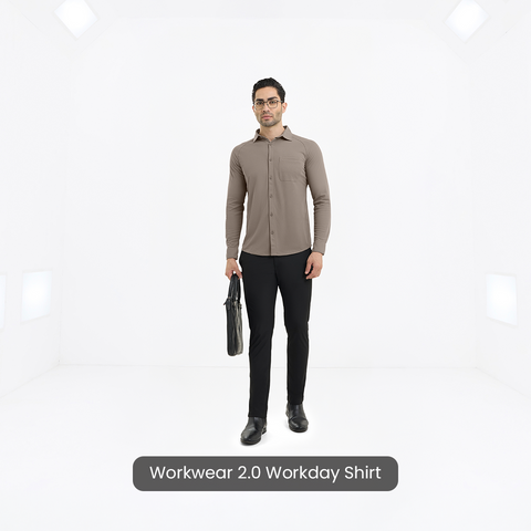 Charcoal Grey Workday Shirt with Raglan Sleeves