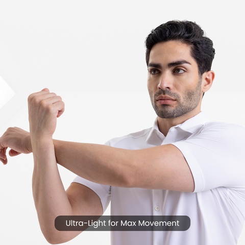 Solid White Raglan-Short Sleeves CoolPro Shirt