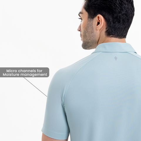 Eggshell Blue Raglan-Short Sleeves CoolPro Shirt