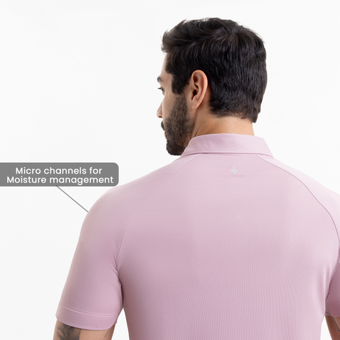 Solid Mauve Raglan-Short Sleeves CoolPro Shirt