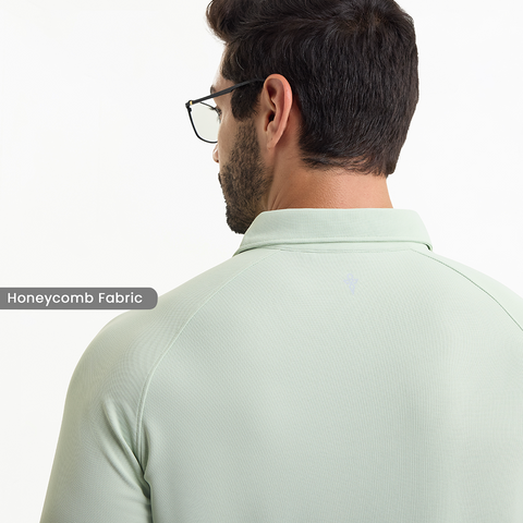 Smoke Green Workday Shirt with Raglan Sleeves
