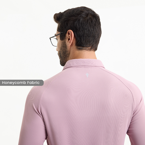 Solid Mauve Workday Shirt with Raglan Sleeves