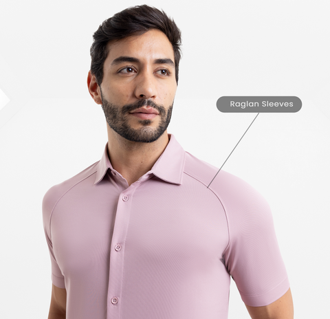 Solid Mauve Raglan-Short Sleeves CoolPro Shirt