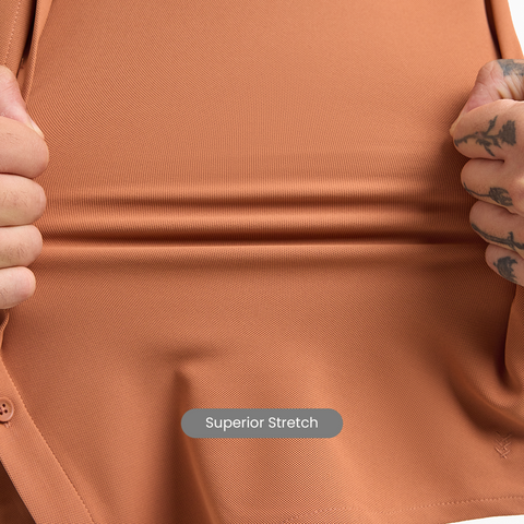 Solid Rust Workday Shirt with Raglan Sleeves