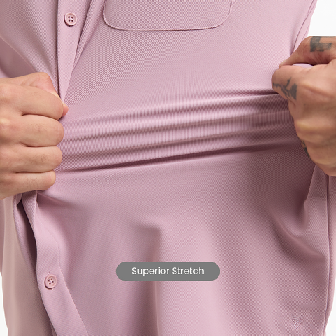 Solid Mauve Workday Shirt with Raglan Sleeves