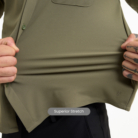 Solid Four Leaf Clover Workday Shirt with Raglan Sleeves