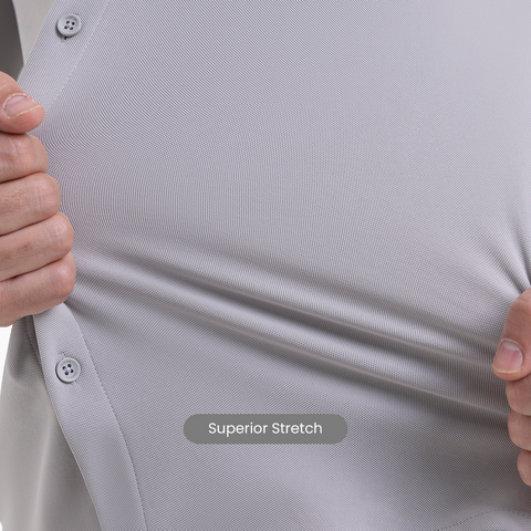 Solid Steel Grey Workday Shirt with Raglan Sleeves