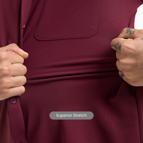 Shadow Maroon Workday Shirt with Raglan Sleeves