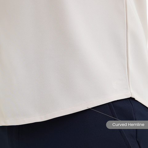 Desk White Workday Shirt with Raglan Sleeves