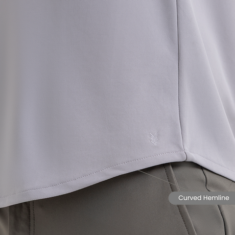 Solid Steel Grey Workday Shirt with Raglan Sleeves