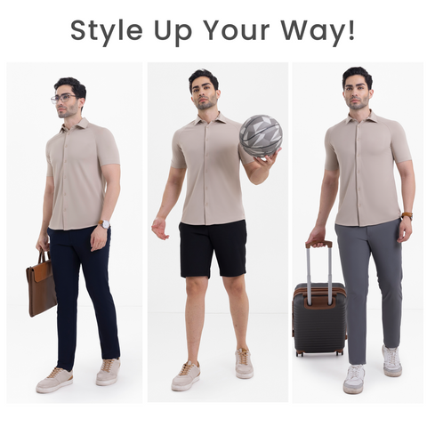 Island Fossil Raglan-Short Sleeves CoolPro Shirt