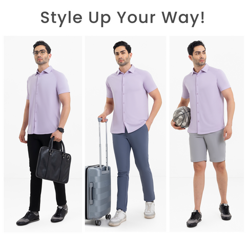 Pastel Lilac Raglan-Short Sleeves CoolPro Shirt