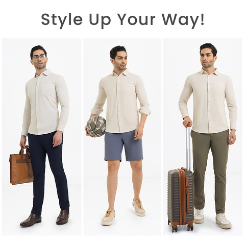 Desk White Workday Shirt with Raglan Sleeves
