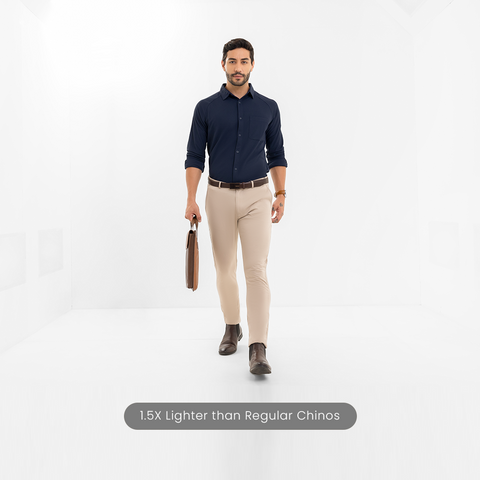Deep Beige Tech Chinos